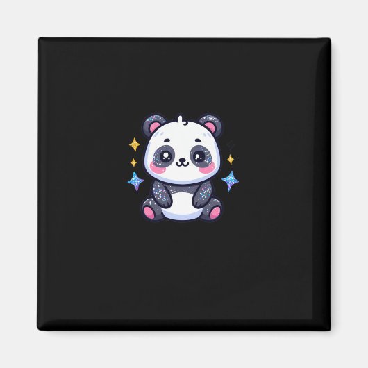 Ein wenig Niedlicher Panda Sticker Magnet (Vorne)