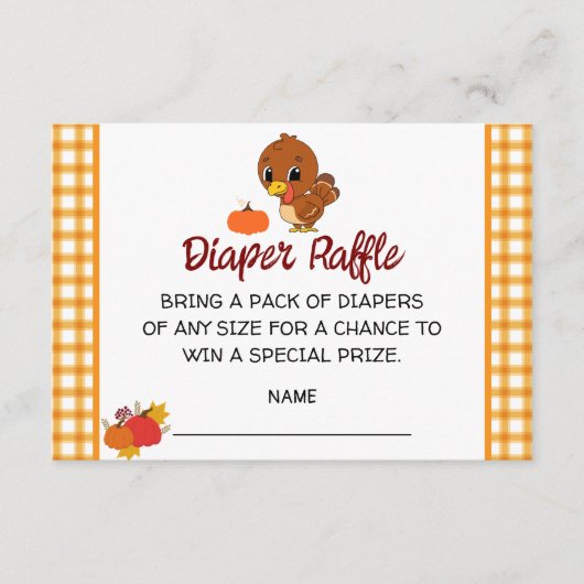 Ein wenig Niedliches Türkei Baby Duschduschabwasch Begleitkarte (Vorderseite)