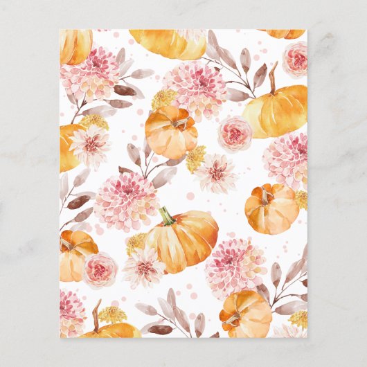 Ein wenig Pumpkin Budget Kinderdusche Einladungen (Rückseite)