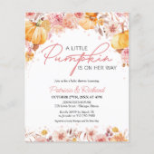 Ein wenig Pumpkin Budget Kinderdusche Einladungen (Vorderseite)