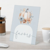 Ein wenig Pumpkin Fall Baby Duschfavoriten Sockelschild (In SItu)