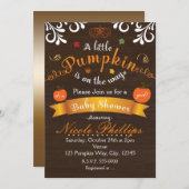 EIN WENIG PUMPKIN Herbst BABY ZEIGT Einladung (Vorne/Hinten)