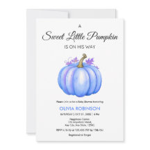 Ein wenig Pumpkin Herbst Blue Boy Baby Dusche