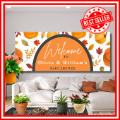 Ein wenig Pumpkin Herbst Floral Baby Dusche Banner