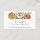Ein wenig Pumpkin Herbst Floral Baby Dusche Begleitkarte (Vorderseite)
