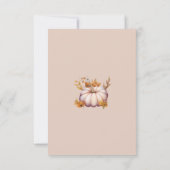 Ein wenig Pumpkin Herbst Floral Baby Dusche Dankeskarte (Rückseite)