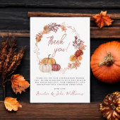Ein wenig Pumpkin Herbst Floral Baby Dusche Dankeskarte