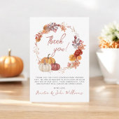 Ein wenig Pumpkin Herbst Floral Baby Dusche Dankeskarte