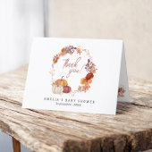 Ein wenig Pumpkin Herbst Floral Baby Dusche Dankeskarte