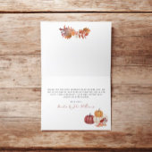 Ein wenig Pumpkin Herbst Floral Baby Dusche Dankeskarte