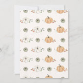 Ein wenig Pumpkin Herbst Floral Baby Dusche Einladung (Rückseite)