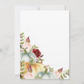 Ein wenig Pumpkin Herbst Floral Baby Dusche Einladung (Rückseite)