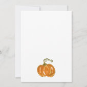 Ein wenig Pumpkin Herbst Floral Baby Dusche Einladung (Rückseite)