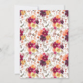 Ein wenig Pumpkin Herbst Floral Baby Dusche Einladung (Rückseite)