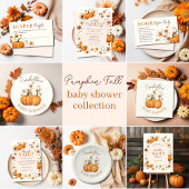 Ein wenig Pumpkin Herbst Floral Baby Dusche Einladung