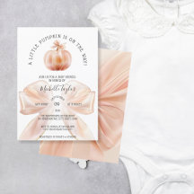 Ein wenig Pumpkin Herbst Floral Baby Dusche