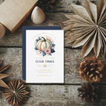 Ein wenig Pumpkin Herbst Floral Baby Dusche