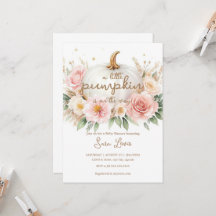 Ein wenig Pumpkin Herbst Floral Baby Dusche