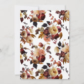 Ein wenig Pumpkin Herbst Floral Baby Dusche Einladung (Rückseite)