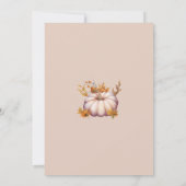 Ein wenig Pumpkin Herbst Floral Baby Dusche Einladung (Rückseite)