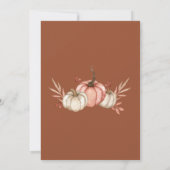 Ein wenig Pumpkin Herbst Floral Baby Dusche Einladung (Rückseite)
