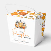Ein wenig Pumpkin Herbst Floral Baby Dusche Geschenkschachtel (Rückseite)