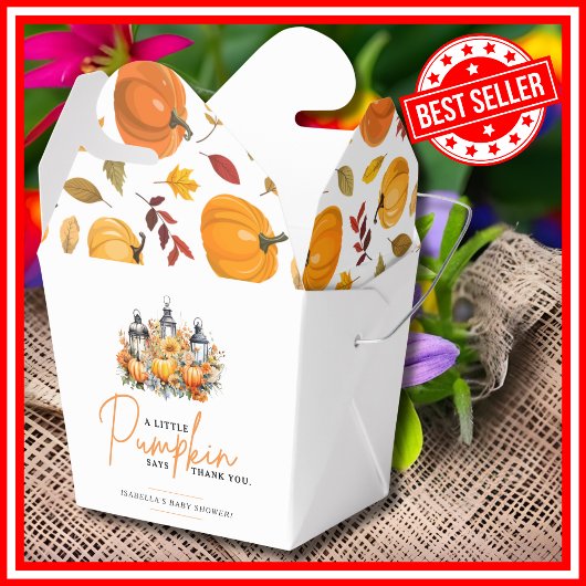 Ein wenig Pumpkin Herbst Floral Baby Dusche Geschenkschachtel