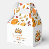 Ein wenig Pumpkin Herbst Floral Baby Dusche Geschenkschachtel (Rückseite)