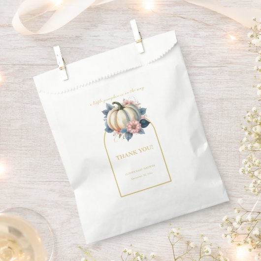 Ein wenig Pumpkin Herbst Floral Baby Dusche Geschenktütchen (Ausgeschnitten)