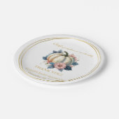 Ein wenig Pumpkin Herbst Floral Baby Dusche Pappteller (Schrägansicht)