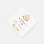 Ein wenig Pumpkin Herbst Floral Baby Dusche Serviette (Ecke)