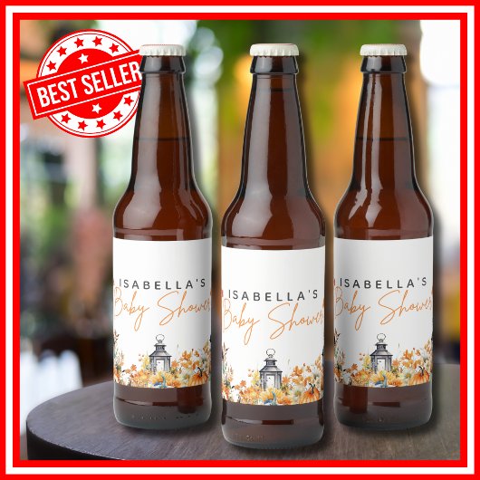 Ein wenig Pumpkin Herbst Herbst Blütendusche Bierflaschenetikett