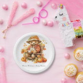 Ein wenig Pumpkin Herbst Herbst Blütendusche Pappteller (Party)