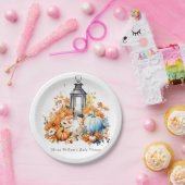 Ein wenig Pumpkin Herbst Herbst Blütendusche Pappteller (Party)