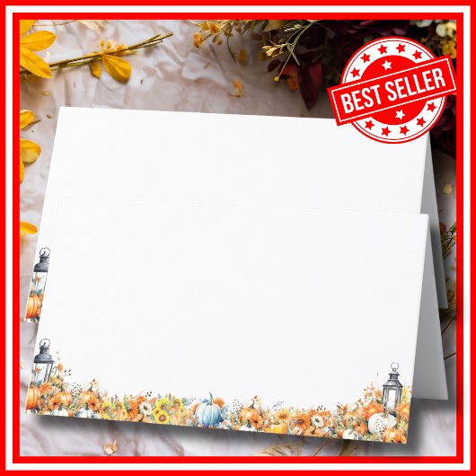 Ein wenig Pumpkin Herbst Herbst Blütendusche Platzkarte