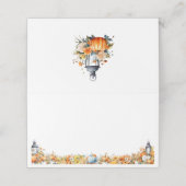 Ein wenig Pumpkin Herbst Herbst Blütendusche Platzkarte (Außenseite Aufgefaltet)