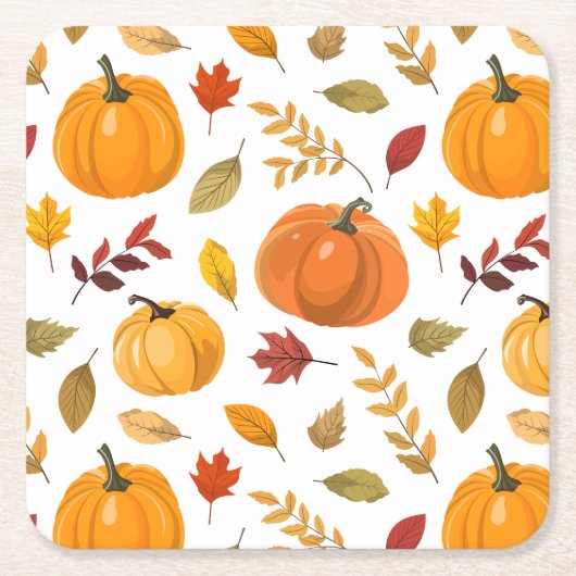 Ein wenig Pumpkin Herbst Herbst Blütendusche Rechteckiger Pappuntersetzer (Vorderseite)