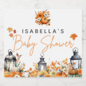 Ein wenig Pumpkin Herbst Herbst Blütendusche Schaumweinetikett (Einzelnes Label)