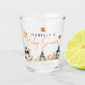 Ein wenig Pumpkin Herbst Herbst Blütendusche Schnapsglas (Vorderseite)