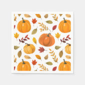 Ein wenig Pumpkin Herbst Herbst Blütendusche Serviette (Vorderseite)
