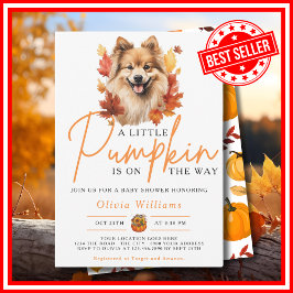 Ein wenig Pumpkin Herbst Herbst DOG Kinderdusche Einladung