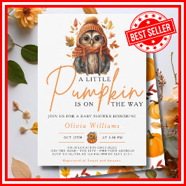 Ein wenig Pumpkin Herbst Herbst NIEDLICHE OWL Kind Einladung