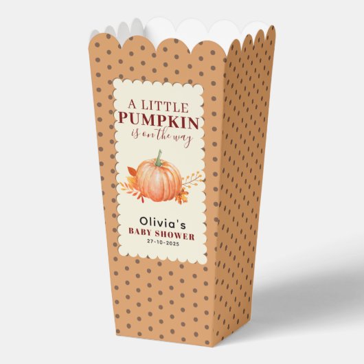 Ein wenig Pumpkin Niedlich Fall Rustikale Babydusc Geschenkschachtel (Vorderseite)