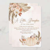 Ein wenig Pumpkin Rustic Baby Dusche Einladung (Vorne/Hinten)