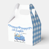 Ein wenig Pumpkin Rustic Blue Truck Baby Dusche Geschenkschachtel (Rückseite)