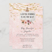 Ein wenig Pumpkin Wasserfarbe Blumenstränge Lichte Einladung (Vorne/Hinten)