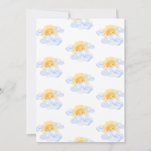 Ein wenig Ray an der Baby-Dusche des Sonnenscheins Einladung (Rückseite)