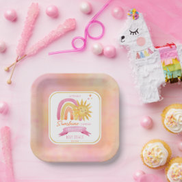 Ein wenig Ray Sonnenschein Mädchen-Duschpapier Pl Pappteller