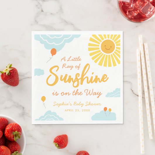 Ein wenig Ray Sunshine Baby Dusche Napkins Serviette (Beispiel)