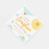 Ein wenig Ray Sunshine Baby Dusche Napkins Serviette (Ecke)